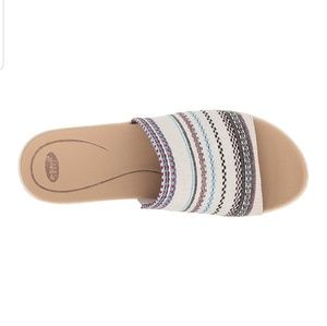 Dr. Scholl's Blue Global Stripe Slide